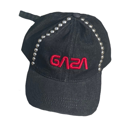 DENIM GAZA HAT STUDDED